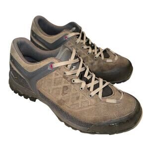 Salewa WS Trektail Hiking Shoes Womens 8.5 US Falcon Gray Red Onion Vibram Sole‎
